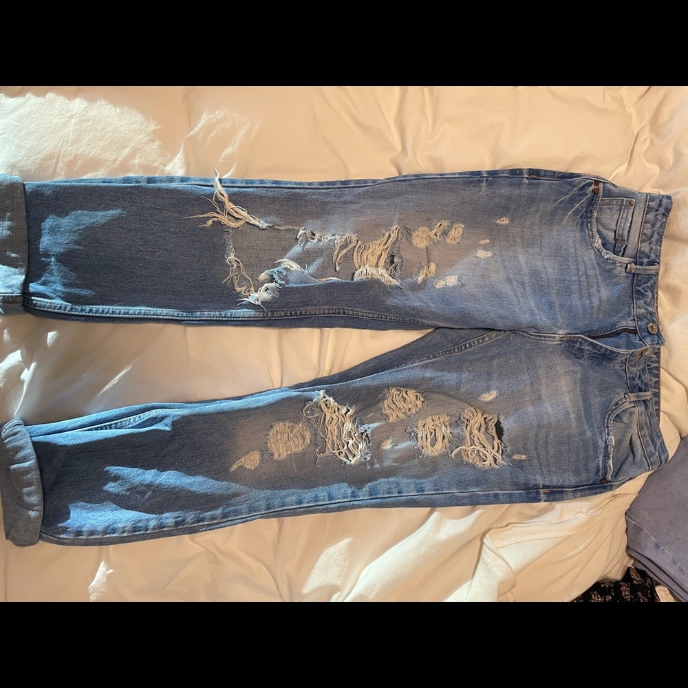 Zara distressed denim